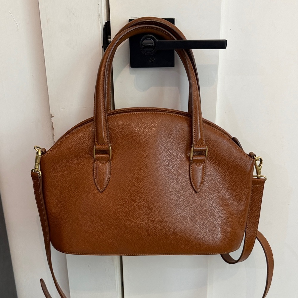 Coach Savory Satchel Classic Brown Leather Dome Bag made in Italy vintage